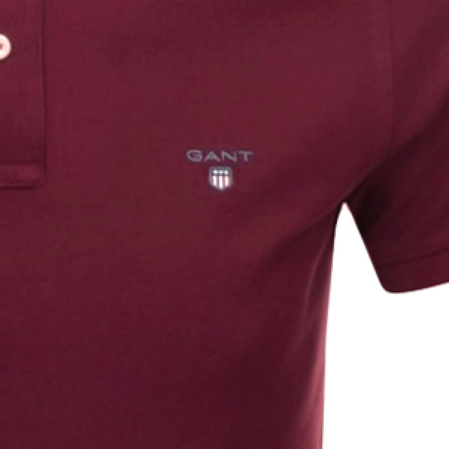 Alternative Image for ProductGant Oxford Pique Rugger Polo T Shirt Red3